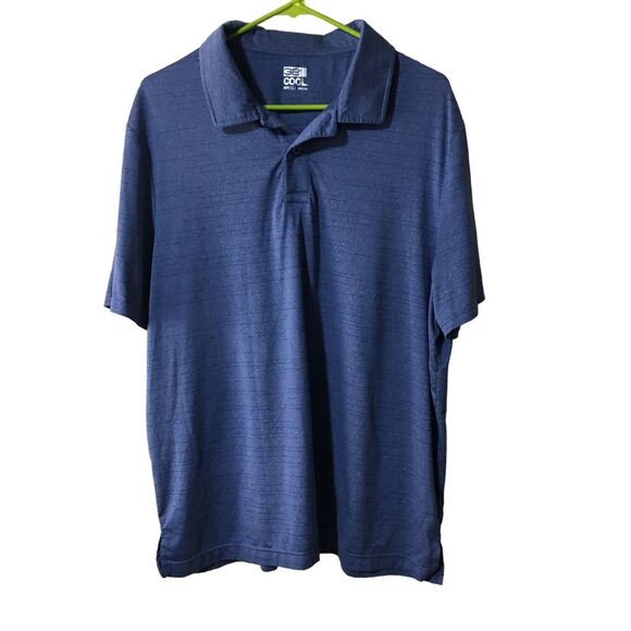 32 DEGREES COOL BLUE DASHED LINE LIGHTWEIGHT POLO MENS XL - Picture 1 of 4